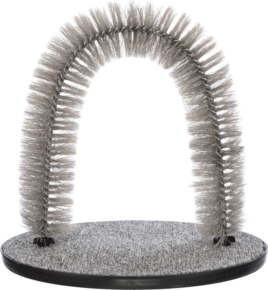 Trixie vachtverzorgingsboog - grijs, 36x33 cm - kattenmassage, duurzame borstels