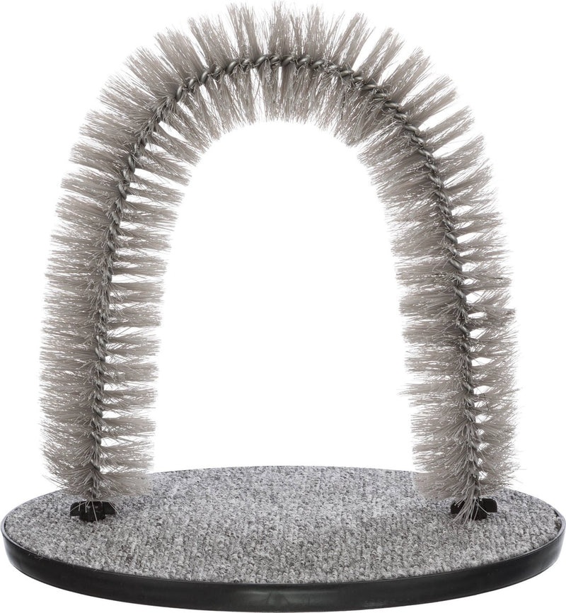 Trixie vachtverzorgingsboog - grijs, 36x33 cm - kattenmassage, duurzame borstels