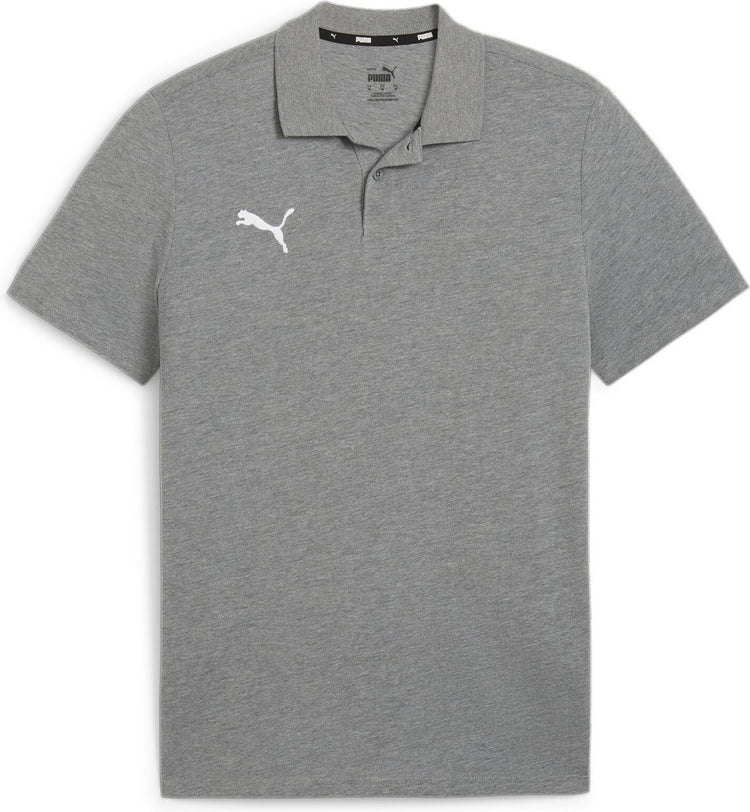 Puma teamgoal casuals polo heren sportshirt - medium gray heather- white