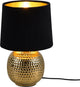 Rl live your light reality sophia - tafellamp - goud - excl. 1x e14 40w - snoerschakelaar - zwarte kap