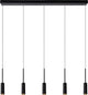 Lucide tubule - hanglamp - led - 5x7w 2700k - zwart