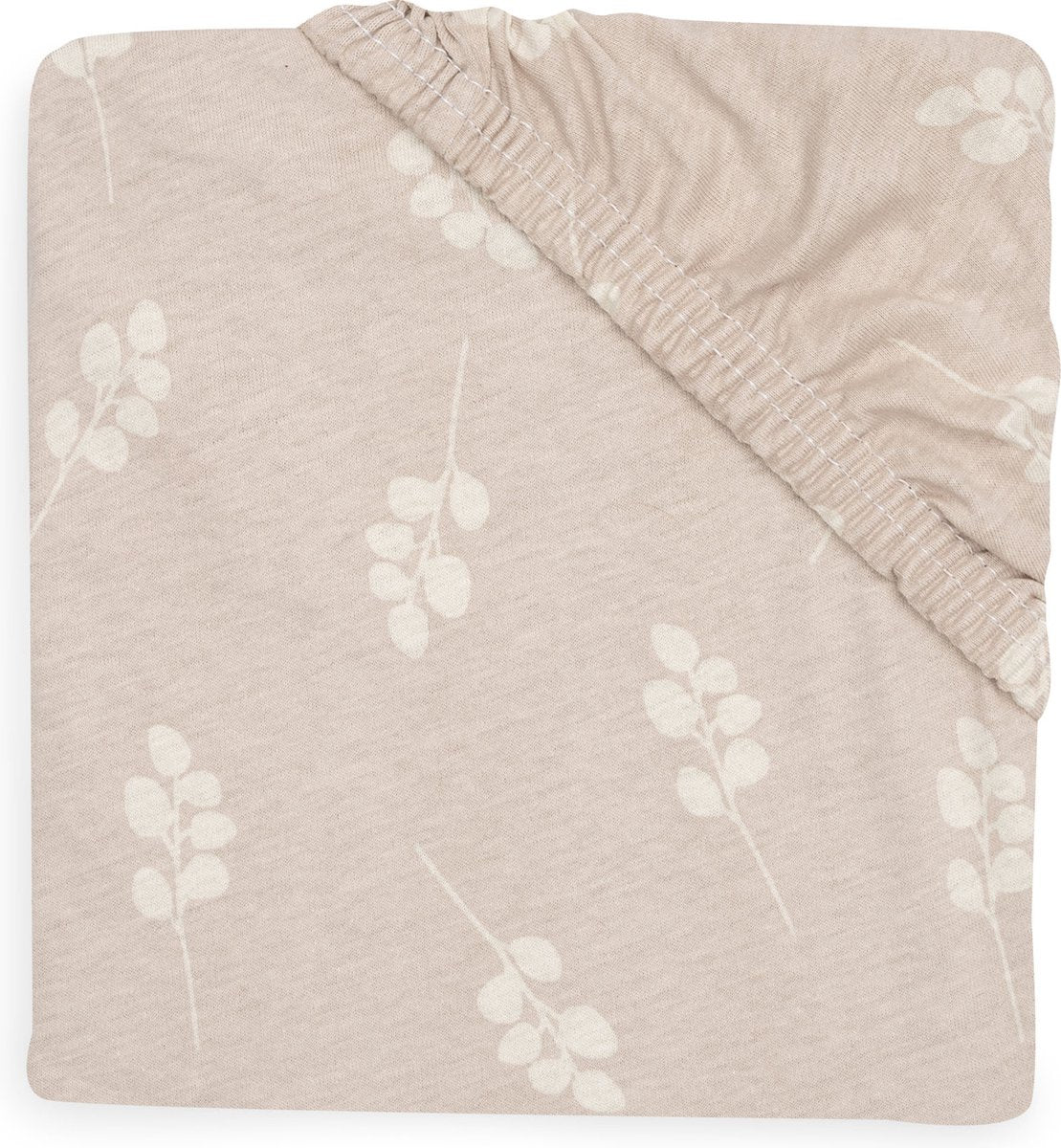 Jollein - hoeslaken jersey 60x120cm - wieg, ledikant, babybed - twig - wild rose