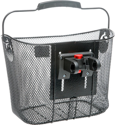 Newlooxs toscane klickfix - afneembare fietsmand - stuur - 19 liter - staal - zwart