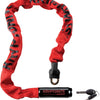 Kryptonite keeper 785-ketting met geïntegreerd slot – kettingslot fiets – fietsslot met ketting voor elektrische fiets – 85 cm – staal – rood