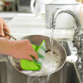 Clean home microvezel schuursponsjes 2 stuks 12x17 cm | 6 stuks