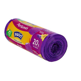 Swirl pedaalemmerzak met trekband geparfumeerd vanille-lavendel 20l 12 stuks