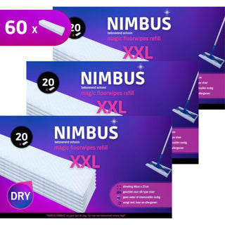 Nimbus magic vloerdoekjes xxl navulling 60 stuks