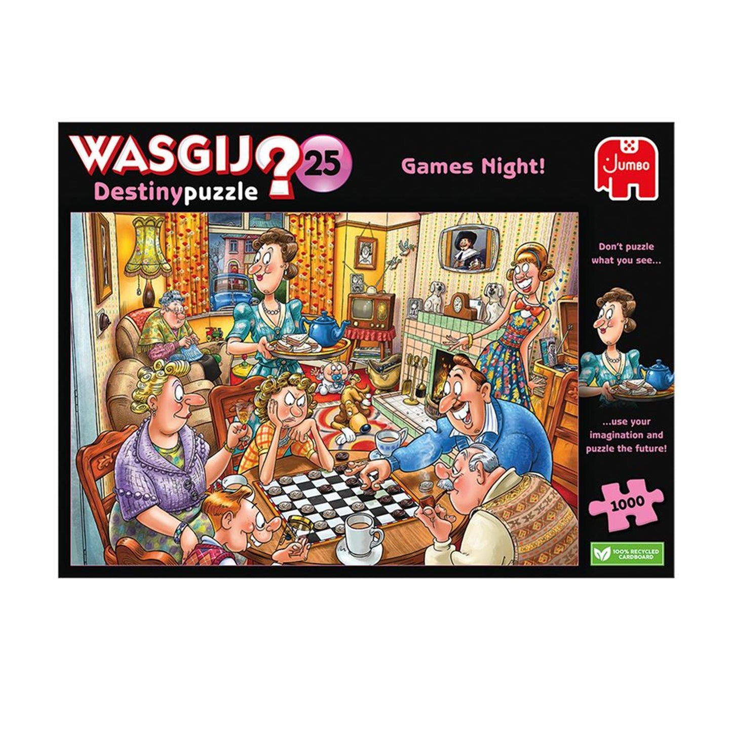 Jumbo wasgij destiny 25 legpuzzel - spelletjesavond, 1000st.
