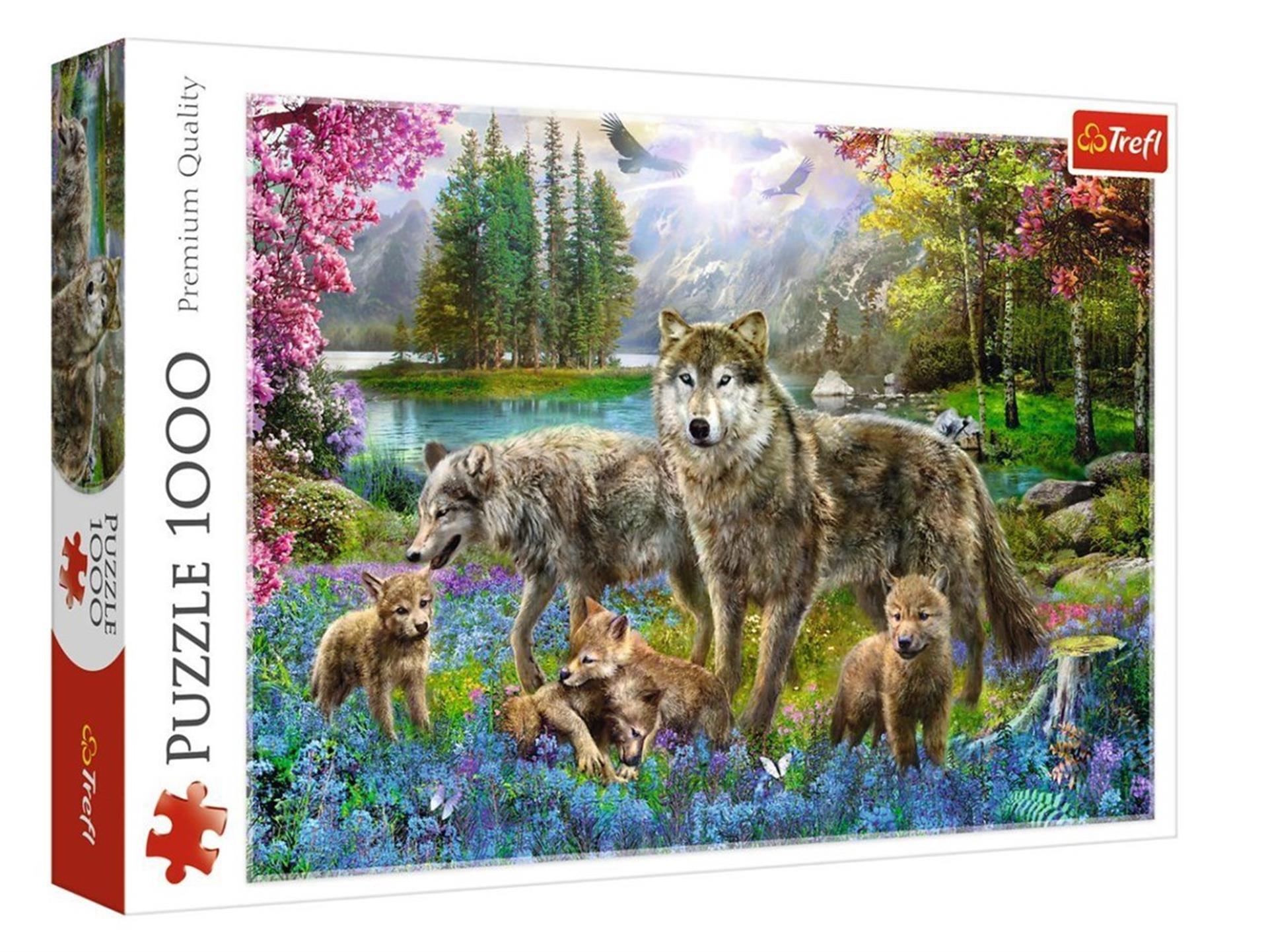 Puzzel 1000 pcs - wolven bijeenkomst