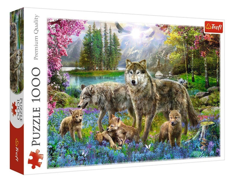 Puzzel 1000 pcs - wolven bijeenkomst