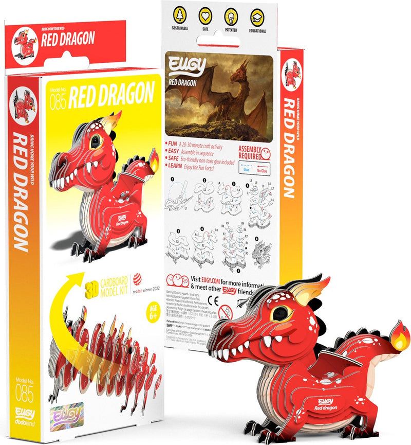 Eugy 3d puzzel - draak - fantasiefiguren - duurzaam - verzamel ze allemaal - 6 jaar