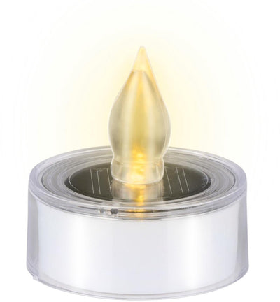 Arti casa solar theelichtjes set van 2 - solar kaarsen warm wit licht - theelichtjes voor buiten ip44 - zonne-energie kaarsen ø5.5 x 5 cm - wit