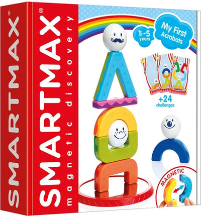Smartmax my first acrobats - magnetisch sensorisch speelgoed - bouwset met opdrachtenkaarten - educatief speelgoed voor peuters - vanaf 1 jaar