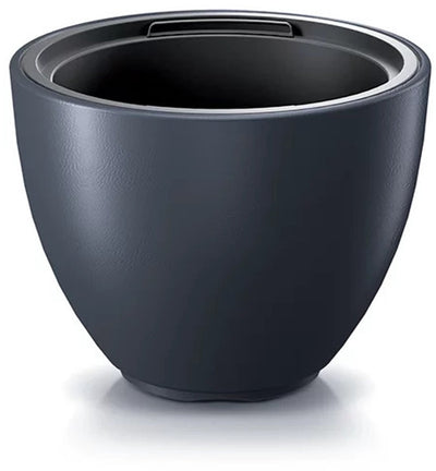 Prosperplast plantenpot bloempot heos - kunststof - antraciet - d57 x h43 cm - met binnenpot - tuin potten