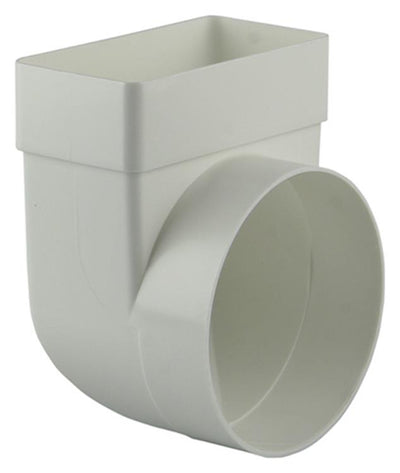Renson 1006407 - pvc hoekverbinding rechth rond90° 7017 wit ø 100 | 3 stuks