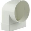 Renson 1006407 - pvc hoekverbinding rechth rond90° 7017 wit ø 100 | 3 stuks