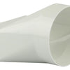 Renson 1006410 - pvc verbindingsstuk rond rechth. 7021 wit ø 100 | 2 stuks