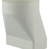 Renson 1006410 - pvc verbindingsstuk rond rechth. 7021 wit ø 100 | 2 stuks