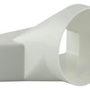 Renson 1006411 - pvc verbindingsstuk rond rechth. 7021 wit ø 125mm | 2 stuks