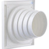 Renson 1006385 - dampkaprooster 4 klep 742 dia pvc ral 9010 ø100-130 | 2 stuks