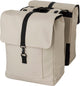 Fastrider jaxx ii dubbele fietstas – mik-compatibel – 28l – waterafstotend – incl. laptopvak – taupe