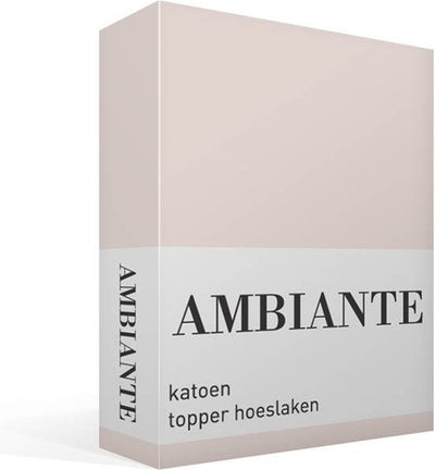 Ambiante katoen - topper hoeslaken - 180x200 - zand