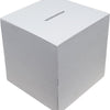 Creativ company houten spaarpot vierkant - wit - l 8,7 cm x b 8,5 cm x h 8,6 cm
