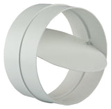 Renson 1006398 - pvc verbindingsstuk + terugslagklep 7007 wit ø 100 | 2 stuks - afbeelding 1