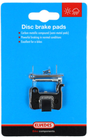 Elvedes schijfremblokset - shimano - carbon metallic compound (semi metal pads) - 1 paar