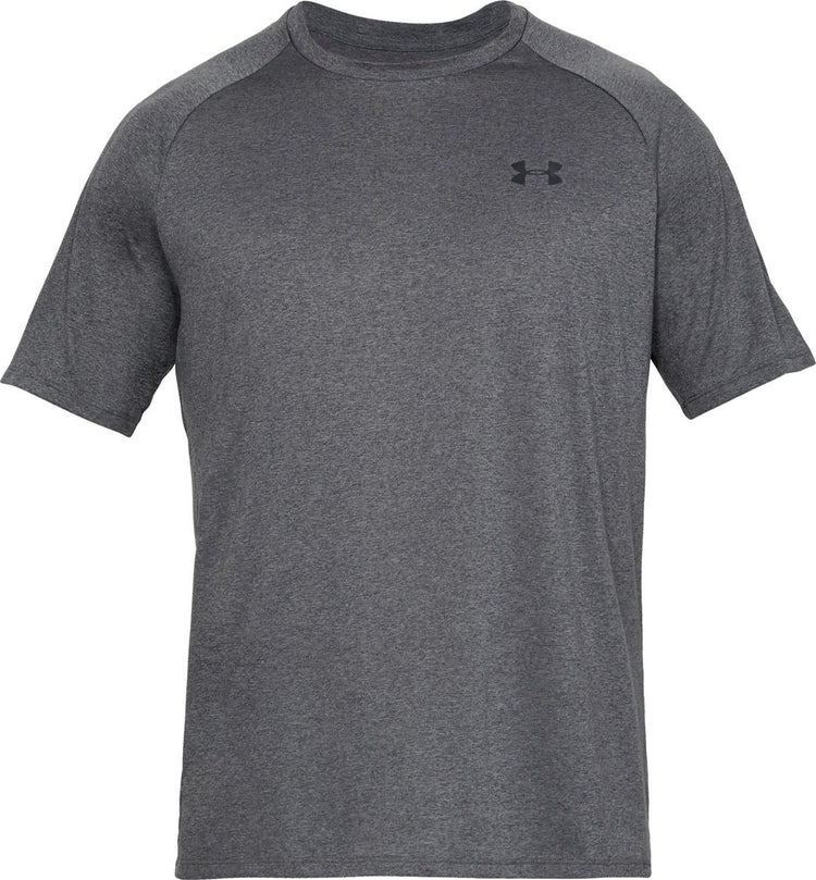 Under armour ua tech 2.0 ss tee-gry heren sportshirt - carbon heather - zwart