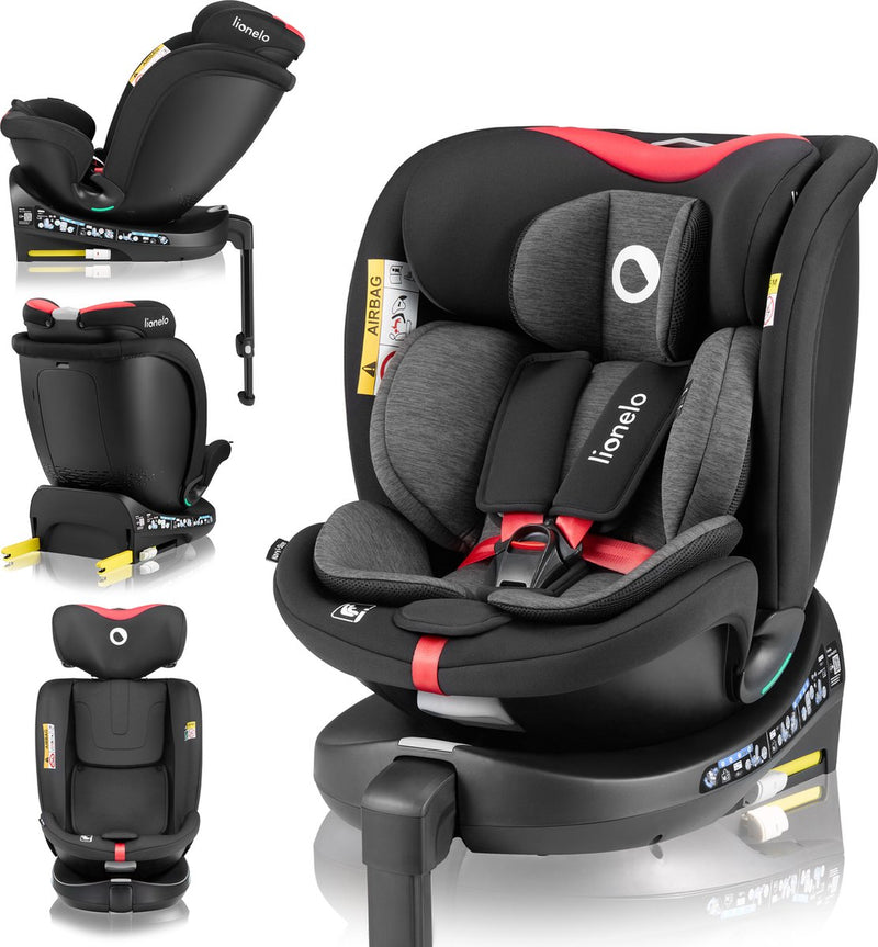Lionelo navy i-size autostoel 40–150 cm – 360° draaibaar – easyturn – isofix stabilisatiepoot – achterwaarts tot 105 cm – verstelbare rugleuning – dri-seat ventilatie – r129 goedgekeurd – groep 0 1 2 3 – comfort veiligheid