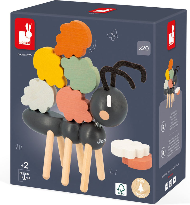 Janod - sweet cocoon - houten evenwichtspel - mier