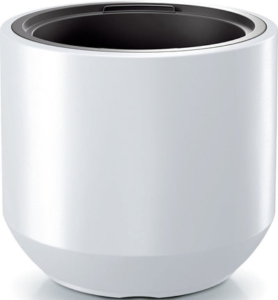 Prosperplast plantenpot bloempot sevilla - buiten binnen - kunststof - wit - d47 x h46 cm - met binnenpot