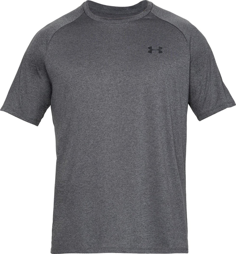 Under armour ua tech 2.0 ss tee-gry heren sportshirt - carbon heather - zwart
