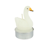 Theelicht zwaan wit 6,5cm set van 3 - afbeelding 2