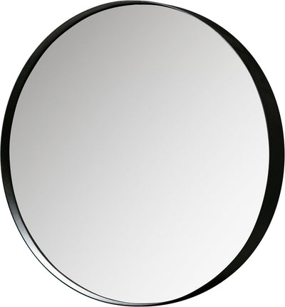 Woood doutzen spiegel - metaal - zwart - 50x50x5