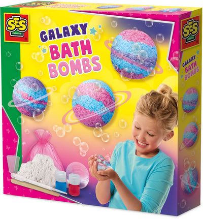 Ses creative galaxy bad bruisballen maken met 2-delige mal - voor meisjes vanaf 8 jaar - experimenteerset - schoencadeautjes sinterklaas