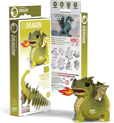 Eugy 3d puzzel - draak - fantasiefiguren - duurzaam - verzamel ze allemaal - 6 jaar