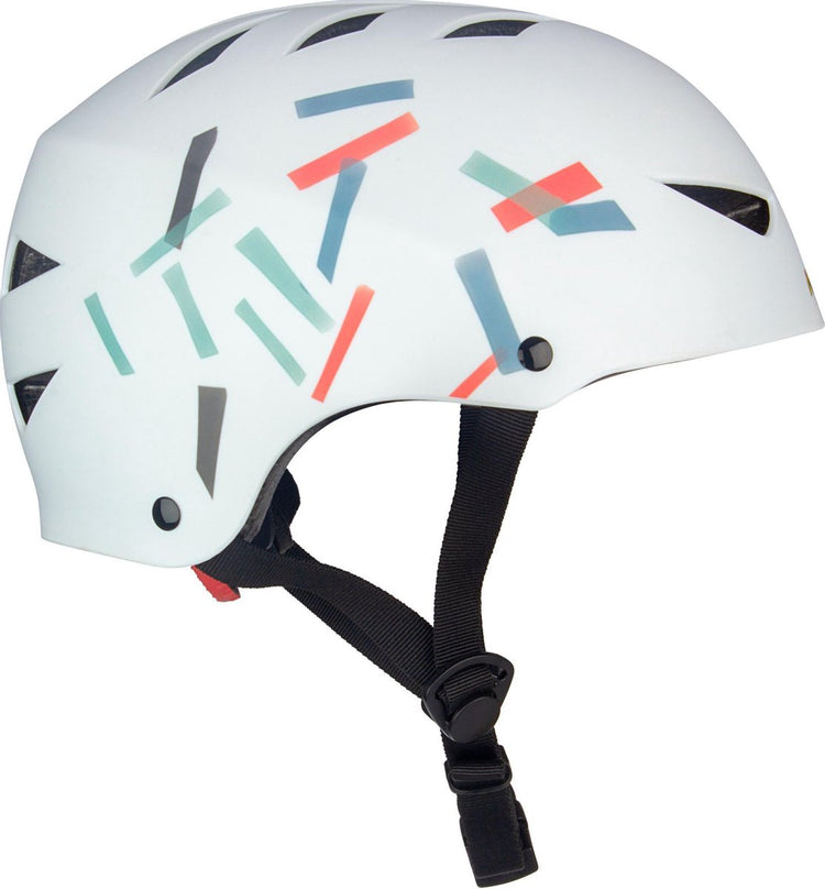 Nijdam skate helm - high topper - wit zwart - l