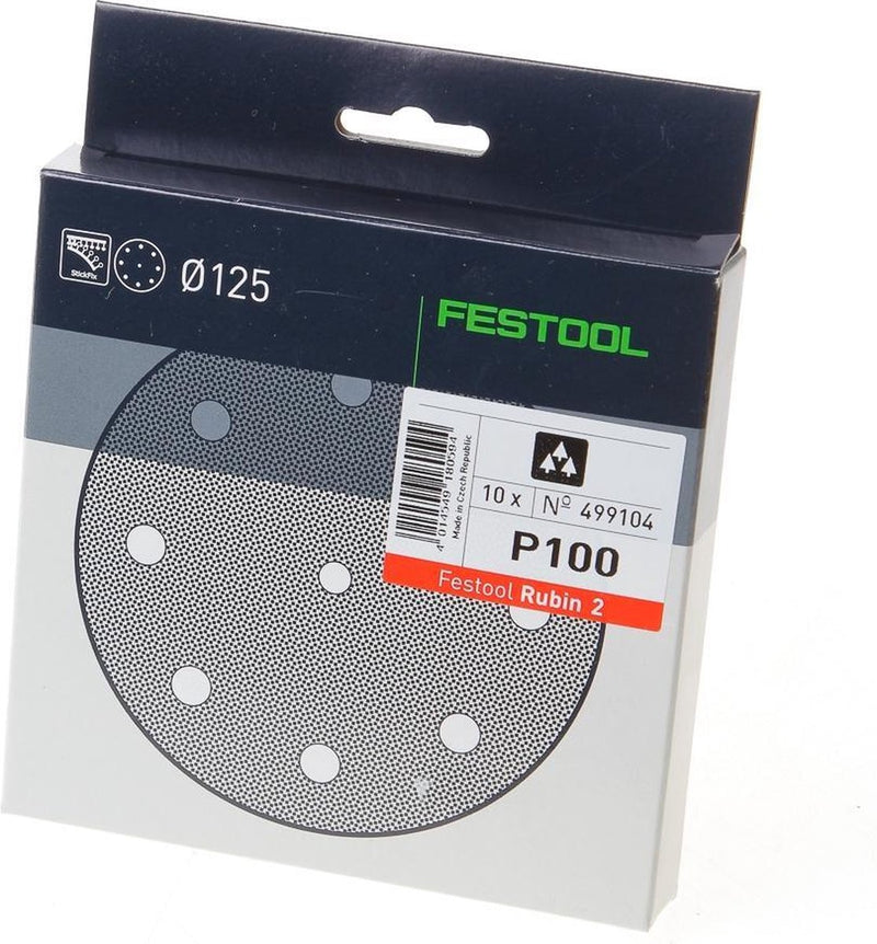 Festool p80 d125 8 schuurschijf (10 stuks) - stf rubin 2 - 499103