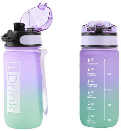 Itotal idrink tritan bottle 500 ml purple and aquamarine drinkfles paars en aquamarine 7×7×19.5cm