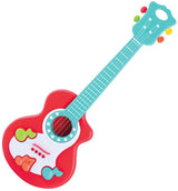 Playgo gitaar met muzieknoten rood - afbeelding 1