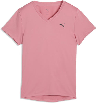 Puma w tad essential vneck tee dames sportshirt - wild pink