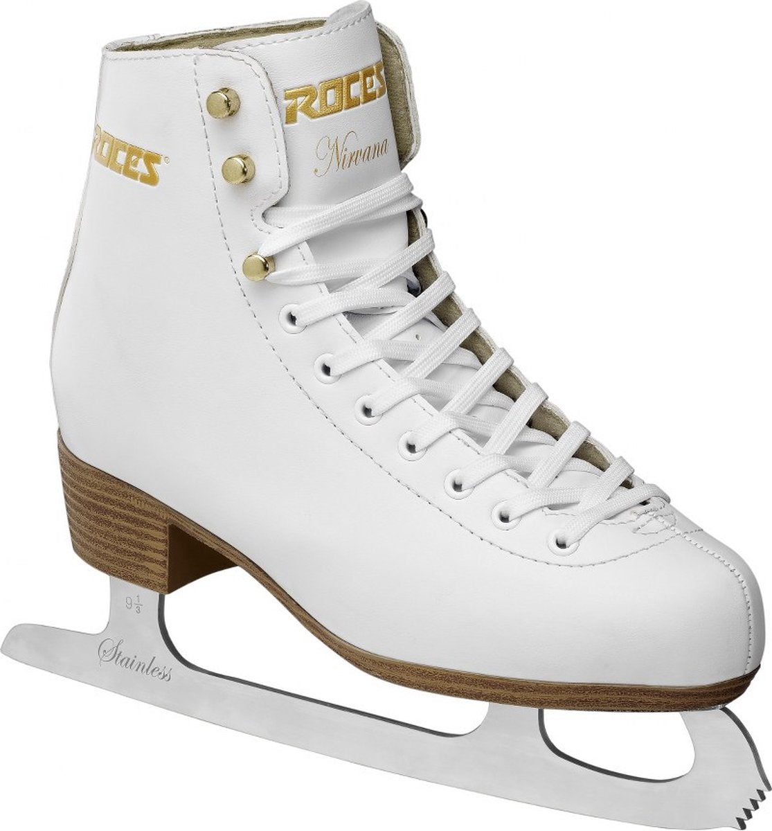 Roces - nirvana - kunstschaatsen - schaatsen dames - wit - extra enkelsteun comfort warmvoering - maat eu 42