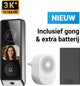 Ezviz ep8 ultra - videodeurbel met camera met ai scherm – 3k+ (6mp) dual lens – pakketdetectie – draadloos of bedraad – 32gb ingebouwde opslag – zonder abonnement
