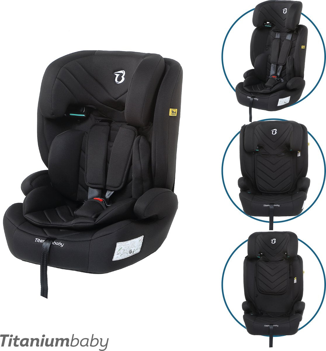 Titanium baby titaniumbaby autostoel niklas i-size (r129) - zwart