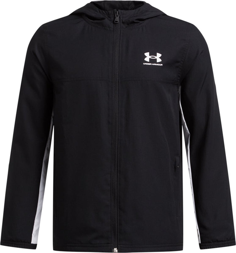 Under armour ua b rival wvn jacket jongens sportvest - zwart
