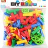 Lobbes speelgoed bv lobbes bouwset speelgoed bouwbuisjes wielen 72-delig creatief.