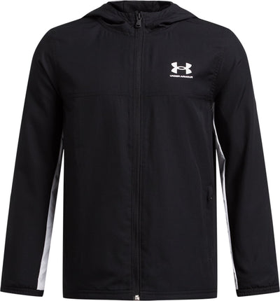 Under armour ua b rival wvn jacket jongens sportvest - zwart