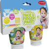 Natural face fingerpaint tube - groen en geel, 2x65ml - schmink
